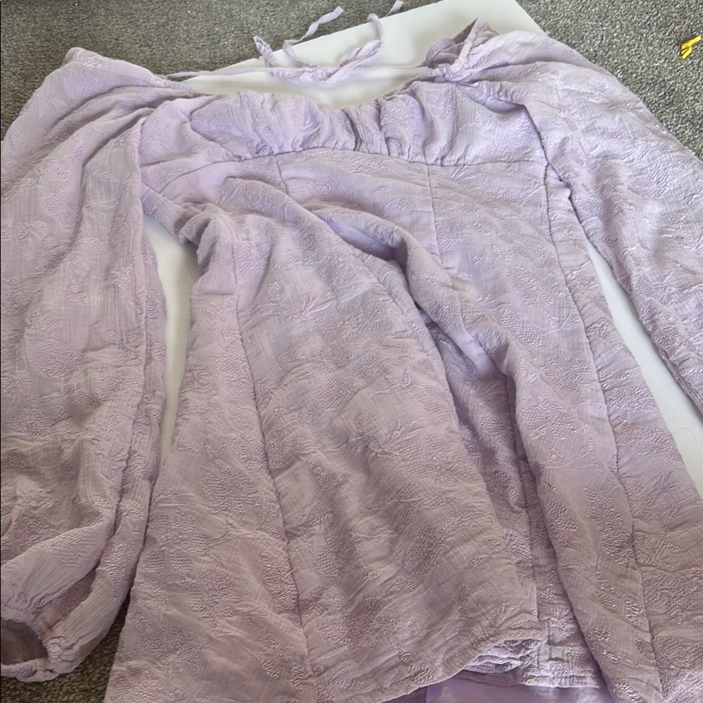 Wild Fable Purple Maxi Dress Ruched Tie Front Casual
